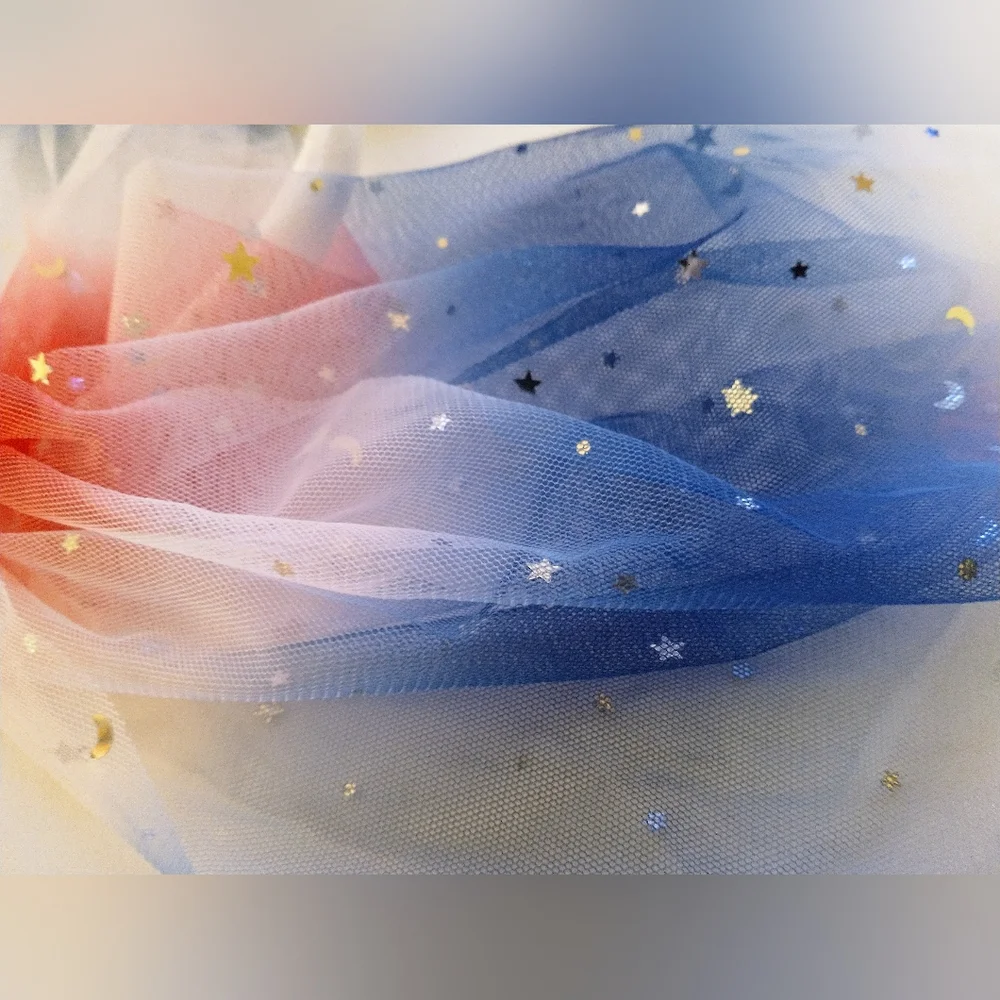 Claire's Unicorn Headband Girls Patriotic American Red White Blue Glitter Veil